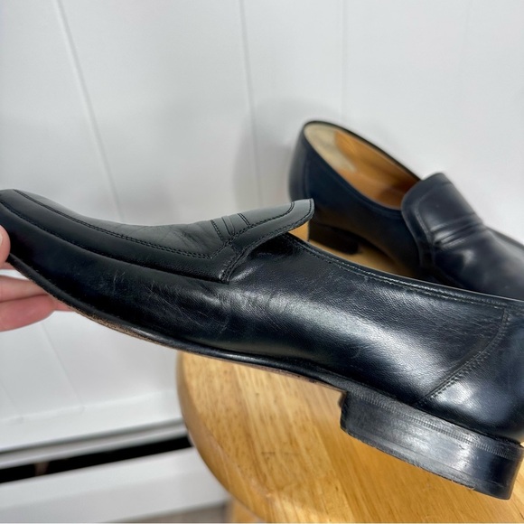 Magnanni Black Leather Slip On Loafers - Picture 10 of 12